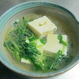 豆腐と豆苗の中華風スープ